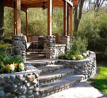 Love this. Natural Stone Wall Outdoor, Low Stone Wall Around Patio, Patio And Retaining Wall, Dry Stone Wall Garden, Natural Stone Retaining Wall Landscape, Natural Stone Raised Garden Beds, Old World Garden, Rock Retaining Wall, Stone Deck