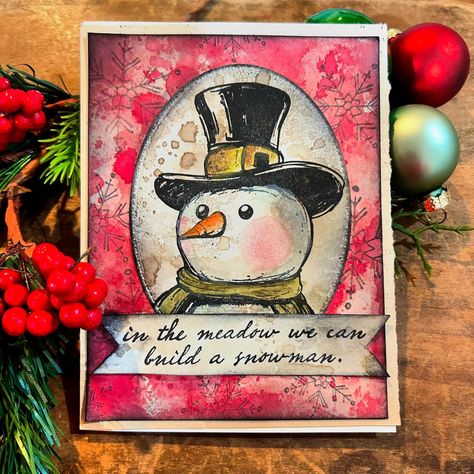 Mr. Frostie Tim Holtz, Tim Holtz Christmas Cards 2024, Tim Holtz Mr Frostie Cards, Tim Holtz Snowman, Tim Holtz Snowman Cards, Tim Holtz Mr Frostie, Tim Holtz Christmas 2024, Tim Holtz Christmas Cards, Stampers Anonymous Christmas