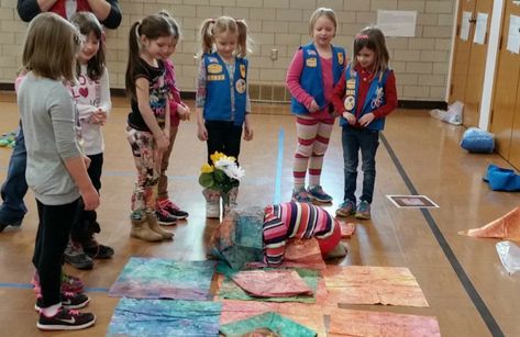 Between Earth and Sky Journey Day | Girl Scouts River Valleys Between Earth And Sky, Daisy Between Earth And Sky Journey, Between Earth And Sky Journey Ideas, Daisy Journey Between Earth And Sky, Terra Cotta Paint Color, Daisy Patches, Planet Love, Troop Leader, Daisy Petals