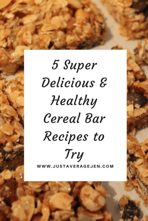 5 Super delicious & healthy cereal bar recipes to make yourself Diy Breakfast Bar, Oatmeal Raisin Bars, Cereal Bars Homemade, Peanut Butter Cereal Bars, Cereal Bars Recipes, Fiber Cereal, Healthy Cereal Breakfast, Cranberry Bars, Healthy Cereal