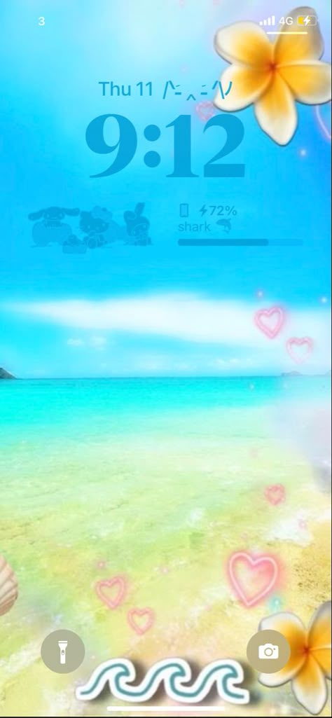 Beach Theme Phone Wallpaper, Summer Gyaru Wallpaper, Beach Theme Phone, Summer Core Wallpaper, Beach Homescreen Wallpaper, Summer Gyaru Aesthetic, Tropical Gyaru Wallpaper, Summer Theme Wallpaper, Tropical Iphone Layout