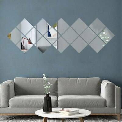 Glass Mirror Tiles, Stick On Mirror, Mirror Decor Living Room, Ikea Mirror, Mirror Stickers, Cool Mirrors, Tiles Wall, Mirror Wall Stickers, Mirror Wall Bathroom