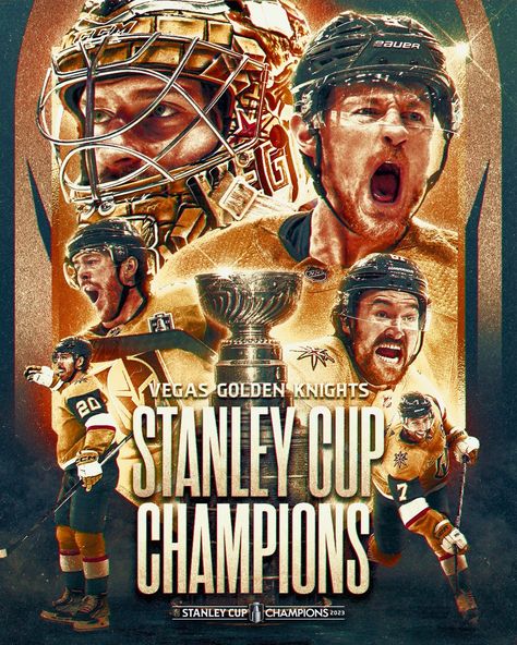 An official photo of Stanley Cup Champion Las Vegas Golden Knights from the official NHL Twitter page. Las Vegas Golden Knights Wallpaper, Tournament Of Kings Las Vegas, Vegas Golden Knights Logo, Vegas Knights, Las Vegas Golden Knights, Golden Knights Hockey, Golden Night, Lebron James Championship, Nhl Vegas Golden Knights