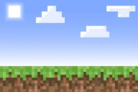 Pixel minecraft style land block background Vector Image Cool Cartoon Drawings, Minecraft Printables, Minecraft Images, Minecraft Blocks, Apps For Kids, Minecraft Wallpaper, Time Cartoon, Scenery Background, Background Drawing