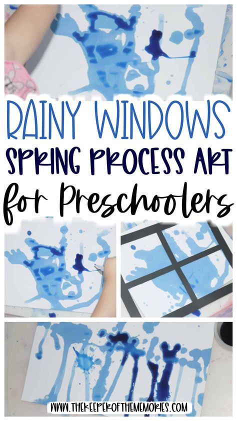 Spring is in the air and this Rainy Windows Spring Process Art activity is a wonderful way to introduce spring to your little learners. You're definitely not going to want to miss it! #spring #processart #preschool #finemotor #art Spring Process Art, April Lesson Plans, Process Art Preschool, Spring Lesson Plans, April Preschool, Spring Theme Preschool, Spring Preschool Activities, Spring Crafts Preschool, Preschool Weather