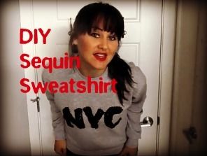 Make Your Own Sequin Letter Graphic on a Shirt #fashion #upcycle #monogram Sequin Letters On Shirt Diy, Diy Giveaway, Statement Shirts, Diy Fashion Trends, Diy Clothes Hacks, Make Your Own Shirt, Upcycle Sweatshirt, Diy Shirts, Sequined Sweatshirt