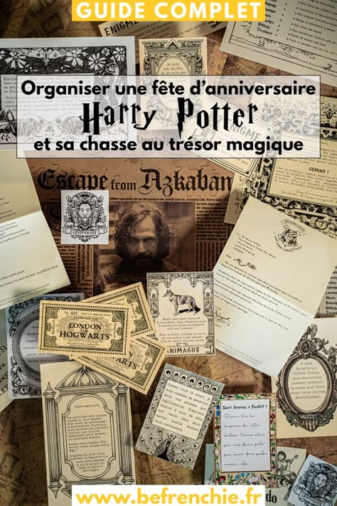 Organiser une fête d' anniversaire Harry Potter & sa chasse au trésor géante - Be Frenchie Harry Potter Unit Study, Invitation Harry Potter, Harry Potter Pdf, Gateau Harry Potter, Harry Potter Activities, Harry Potter Monopoly, Harry Potter 9, Harry Potter 5, Harry Otter