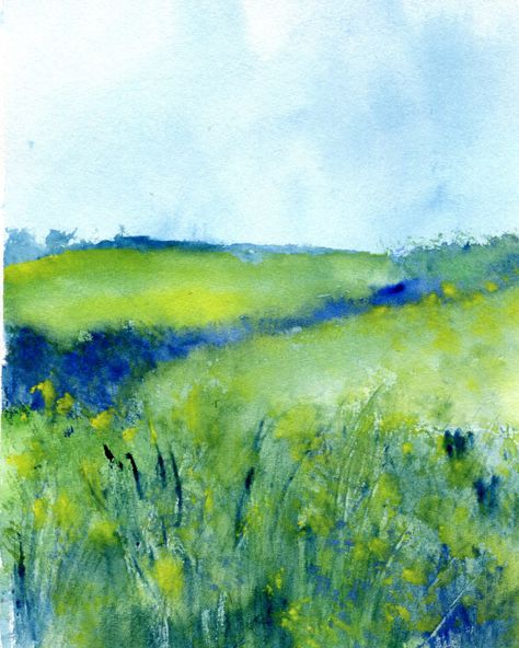 Encaustic Landscape, Irish Artists, Beginner Watercolor, Watercolour Landscapes, Loose Watercolor Paintings, Flowers Paintings, Watercolor Art Landscape, Frida Art, Watercolor Landscapes