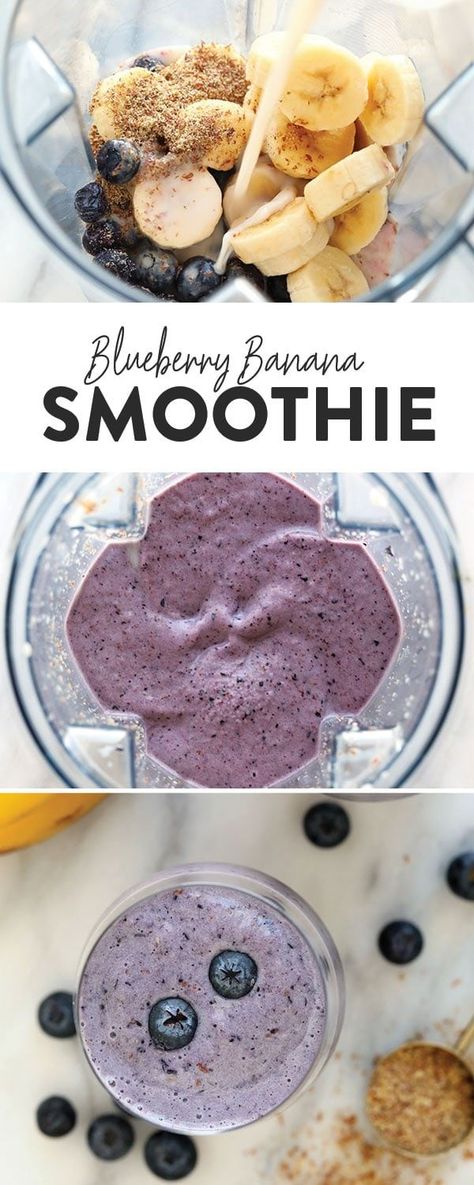 This blueberry banana smoothie is the smoothie of all smoothies! It is made with frozen fruit, almond milk, flax meal, and a little bit of vanilla. This blueberry banana smoothie is thick and perfect for a healthy breakfast or a tasty snack. Healthy Challenge, Smoothie Bowl Vegan, Blueberry Smoothie Recipe, Banana Breakfast Smoothie, Flax Meal, Blueberry Banana Smoothie, Protein Smoothies, Smoothies With Almond Milk, Smoothie Drink Recipes