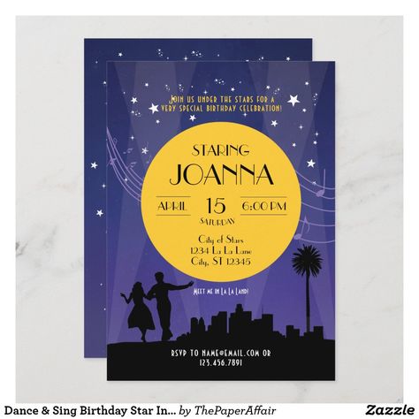 Lala Land Party Theme, Lalaland Theme Party, La La Land Birthday Party, Lala Land Party, La La Land Theme Party, La La Land Party, Fifteen Birthday, Stuco Ideas, Music Theme Birthday