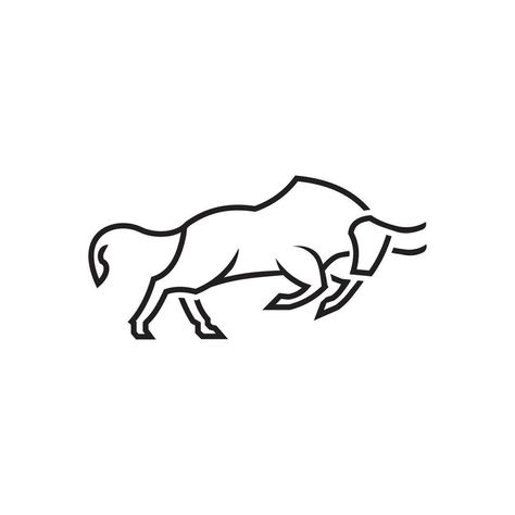 Angry Bull or Taurus Logo Mascot. Vector Illustration Bull Drawing Taurus, Bull Outline, Taurus Drawing, Bull Illustration, Taurus Logo, Angry Bull, Rs Logo, Drawing Designs, Bull Tattoos