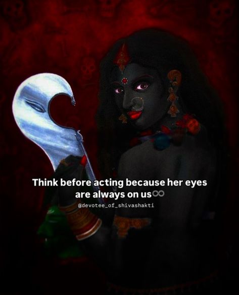 माँ सब देख रही है 👁️👁️ . Think before acting because her eyes are always on us🫀 . . Follow- @devotee_of_shivashakti Be kind to, be true, 🫶🏻 . . #maa #maakali #kaali #kaalimaa #mahakali #devotee_of_shivashakti #viral #trending #bhakti #quotes #post #instagram #sprituality #quotestoliveby #viralpost #bhaktimarga #new #2024 Mahakali Quotes, Mother Earth Illustration, Bhakti Quotes, Ancient Wisdom Quotes, Childhood Memories Quotes, Kali Ma, God Things, Shiv Shakti, Earth Illustration