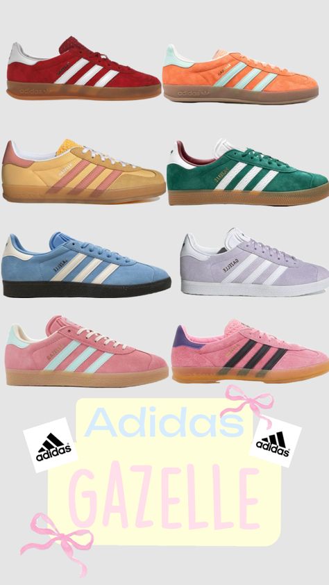 Adidas Gazelle #adidas #gazelle Addias Gazzels, Painted Adidas, Gazelle Adidas, Bday Wishlist, School Shoe, Charity Shops, My Shopping List, Shoe Inspo, School Looks