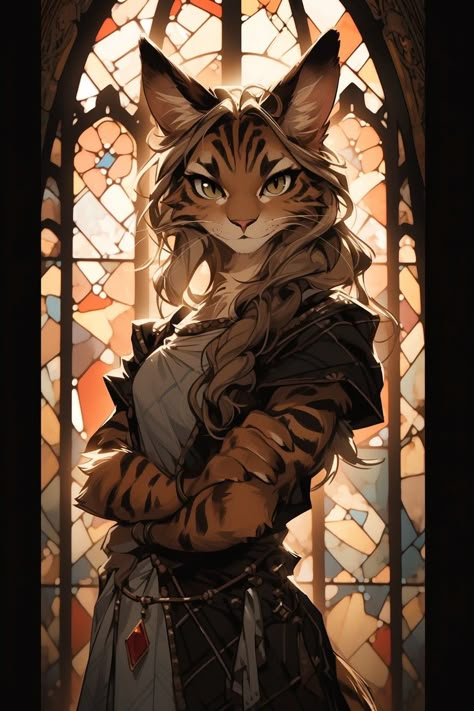 Dnd Races Female, Tiger Tabaxi Female, Tabaxi Female Ranger, D&d Tabaxi Female, Tabaxi Female Sorcerer, Tabaxi Cleric Female, Fox Dnd Character, Catfolk Character Design, Female Loxodon