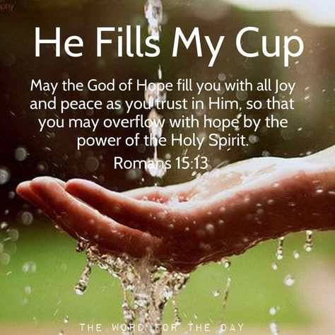 May the God of Hope fill you with all joy and peace as you trust in Him...  Romans 15:13 Vertrouw Op God, Woord Van God, Prayer Scriptures, Biblical Quotes, Favorite Bible Verses, Prayer Quotes, Religious Quotes, Scripture Quotes, Verse Quotes