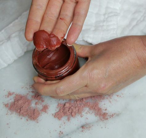 DIY Rose Clay Mask Rose Clay Face Mask Recipe, Rose Clay Mask Diy, Face Mask With Rose Water, Diy Clay Mask, Moroccan Red Clay Mask, Rose Petal Powder Face Mask, Rose Clay Mask, Milk Mask, Shiva Rose