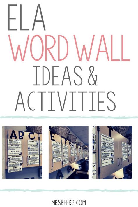 5th Grade Reading Classroom Setup, 7th Grade Classroom Setup, 6th Grade English Classroom, Classroom Inspo Middle School, 5th Grade Ela Classroom Setup, Middle School Ela Classroom Setup, Ela Bulletin Boards Middle School, 5th Grade Ela Classroom, Word Wall Ideas