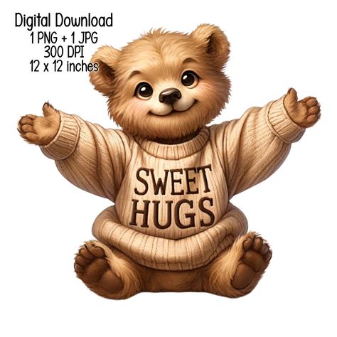 Cute Teddy Bear Illustration, Teddy Bear Illustration, Emoji Clipart, Sweet Hug, Teddy Bear Pictures, Bear Illustration, Bear Pictures, Cute Teddy Bear, Princess Cake