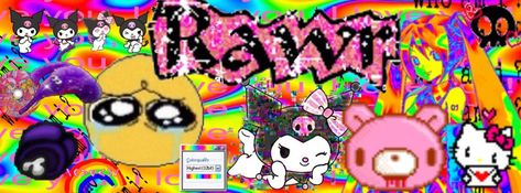 Clowncore Twitter Header, Hyperpop Banner Gif, Scene Aesthetic Banner, Scenecore Banner Discord, Kidcore Banner Discord, Scenecore Twitter Header, Hyperpop Banner, Scenecore Banner, Scene Header