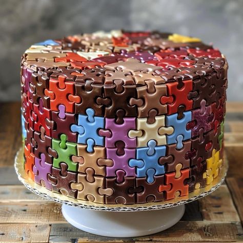 Puzzle Cake, Cake Artwork, Unusual Cakes, Cake Castle, Resipi Kek, Designer Cakes, Cake Decorating Designs, Crazy Cakes, Unique Cakes