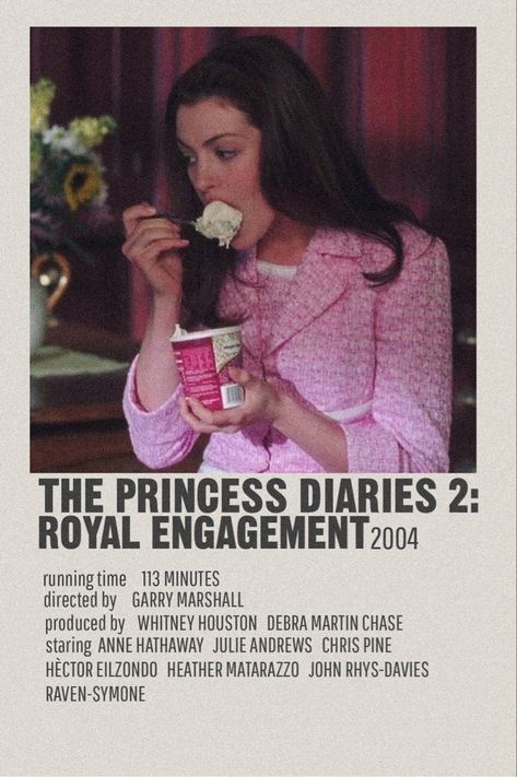 Movie Posters Princess Diaries, Princess Diaries 2 Movie Poster, Princess Diaries 2 Poster, Princess Diaries Polaroid Poster, Fame Dr Movie Ideas, Princess Diaries Royal Engagement, Movie And Tv Show Posters, Princess Diaries Movie Poster, Polaroid Board