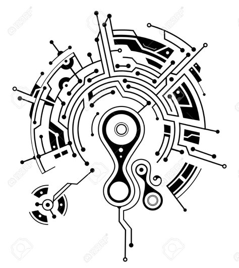 Conceptual circuit board tattoo shape Stock Vector - 84146273 Vector Tattoos, Circuit Board Tattoo, Circuit Tattoo, Biomech Tattoo, Electronic Tattoo, Hexagon Tattoo, Tech Tattoo, Typographie Logo, Cyberpunk Tattoo