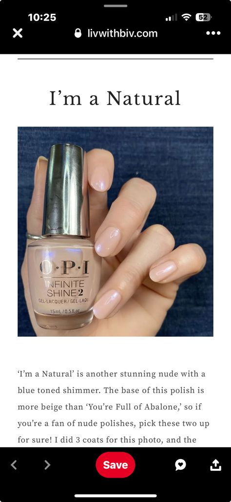 Opi Neutral, Sheer Nail Polish, Opi Nail Polish Colors, Natural Nails Manicure, Sheer Nails, Paint Nails, Opi Nail Colors, Mani And Pedi, My Colors