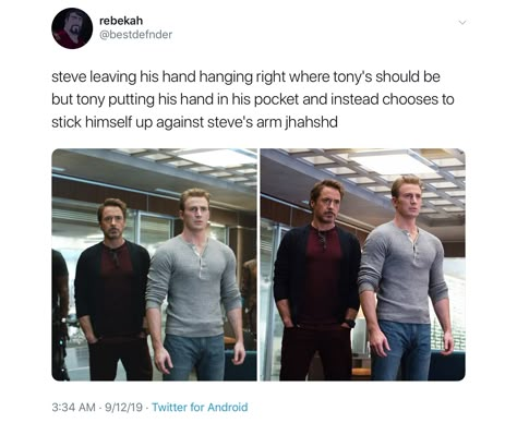 Looks more like Tony is a bit behind Steve but I still ship it Tony And Steve Fanart, Steve Tony Fanart, Tony And Steve As Peters Dads, Steve Tony Peter Stony Superfamily, Steve X Tony X Bucky Fanart, Tony X Steve Fanart, Steve And Tony Fanart, Stony Headcanon, Marvel Ships Fanart