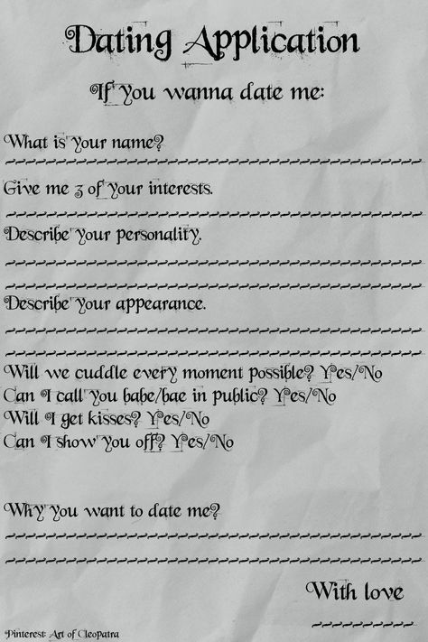 Dating application template for fun Dating Application Form, Relationship Application, Partner Application, Gf Application, Relationship Template, Girlfriend Application, Boyfriend Application, Template Funny, Funny Lists