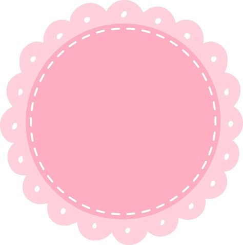 Cute Frame Template, Cute Frames For Edits, Pink Frame Background, Circle Scalloped Edge, Pink Circle Frame, Pink Circle Background, Circle Aesthetic, Border Circle, Cute Labels