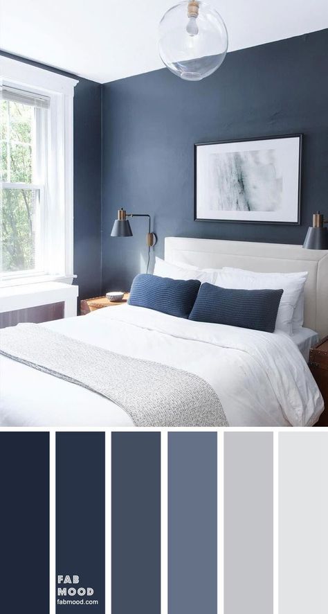 Blue Gray Bedroom Colors, Blue Accents Bedroom, Gray Teen Bedroom, Blue Grey Rooms, White Gray Bedroom, Grey Colour Scheme Bedroom, Grey Bedroom Colors, Light Gray Bedroom, Blue Gray Bedroom