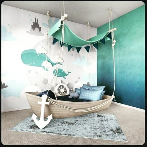 Ocean Room, Nursery Room Design, Baby Boy Room Nursery, Design Your Own Home, Nursery Room Inspiration, Toddler Bedrooms, Bedroom Interior Design, House Design Games, Baby Bedroom