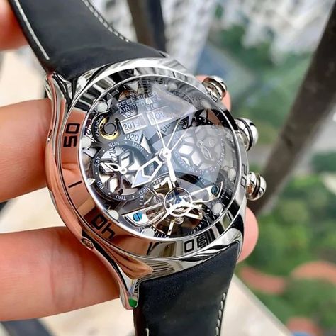 Tourbillon Watch, Mens Sport Watches, Automatic Watches For Men, Watch For Men, Sports Watch, Skeleton Watch, Patek Philippe, Sport Watches, Mechanical Watch