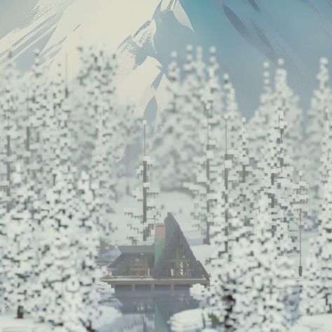 Modern A-frame Cabin #minecraft #minecraftbuilds #minecraftmodern #minecraftcabin #a-framecabin #snowycabin #cozycabin Minecraft Snow Cabin, Minecraft Home, Modern A Frame, Snow Cabin, Home Snow, Frame Cabin, A Frame Cabin, Minecraft Designs, A Frame