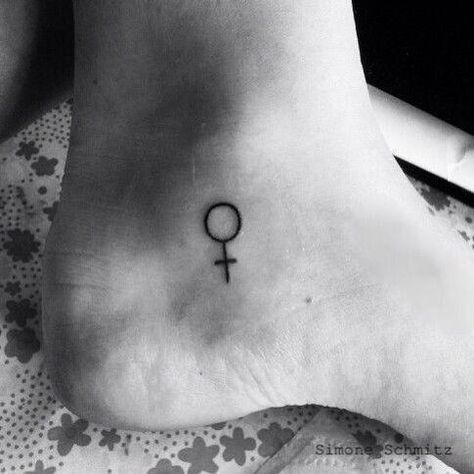 Female Symbol Tattoo, Venus Tattoo, Feminist Tattoo, Feminine Symbols, Symbol Tattoo, Tattoo Signs, Female Symbol, Poke Tattoo, Symbol Tattoos