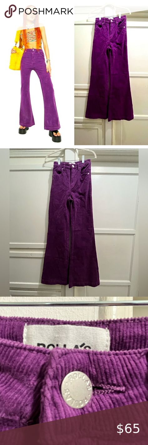 Rollas purple Cord Eastcoast Flare pants size 24 Cords Pants, Corduroy Jeans, Flare Pants, Flare Jeans, Fashion Inspo Outfits, High Waist, Fashion Inspo, High Waisted, Outfit Inspo