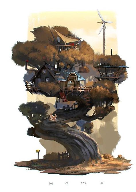 Tree house concept art: House Concept, Building Concept, Landscape Concept, Tree Illustration, Fantasy Concept Art, Environment Design, Cyberpunk 2077, 판타지 아트, Environment Concept Art