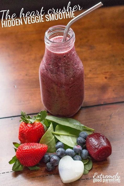 Heart Healthy Smoothies, Vegetable Smoothie, Antioxidant Smoothie, Hidden Vegetables, Veggie Smoothies, Hidden Veggies, Cat Treat Recipes, Heart Healthy Recipes, Smoothie Recipes Healthy