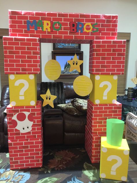 Mario Brothers for Trunk or Treat Mario Trunk Or Treat, Church Trunk Or Treat, Bolo Pikachu, Halloween Cubicle, Super Mario Brothers Birthday, Church Trunk, Mario Brothers Birthday Party, Wagon Ideas, Mario Bros Birthday Party Ideas