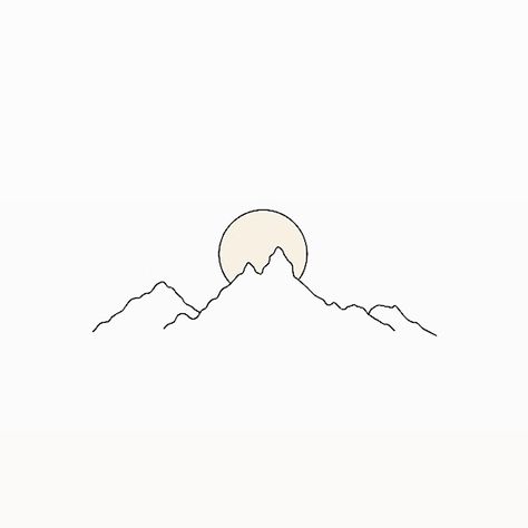 Mountain Peak Tattoo Simple, Mountain Line Drawing Simple, Tatoo Pic, Space Line Art, Mountain Drawing Simple, Moutain Tattoos, Mountain Drawing, Cute Tiny Tattoos, Wallpaper Doodle