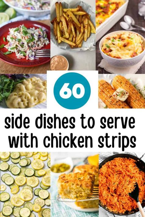 Chicken Finger Side Dishes, Sides For Fried Chicken, Best Sides For Chicken, Bbq Chicken Sides, Chicken Tenders Dinner, Buttermilk Fried Chicken Tenders, Buttermilk Chicken Tenders, Chicken Fingers Baked, Chicken Finger Recipes