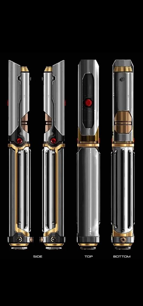 Jedi Lightsaber Hilt, Unique Lightsaber Hilt Design, Star Wars Lightsaber Concept Art, Lightsaber Hilt Design Art, High Republic Lightsaber, Sith Lightsaber Hilt, Lightsaber Hilt Concept Art, Fantasy Saber, Lightsaber Concept Design