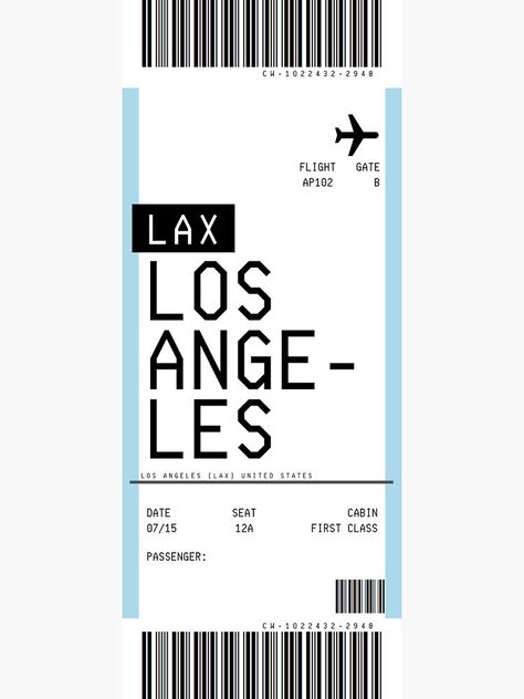 "Los Angeles Boarding Pass" Sticker by agethegreat | Redbubble Boarding Pass Aesthetic, Los Angeles Ticket, Boarding Pass Sticker, Iphone Wallpaper Travel, Ticket Case, Pink Floyd Art, Street Quotes, Sticker Aesthetic, Gift Card Design