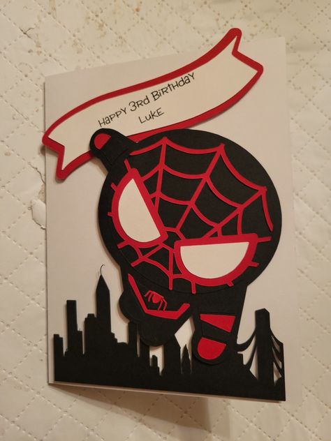 Spiderman birthday card Birthday Card Spiderman, Spiderman Card, Origami Cards, Painting Room, Handmade Birthday Gifts, Paper Lovers, Birthday Card Design, Spiderman Birthday, Birthday Cards For Friends