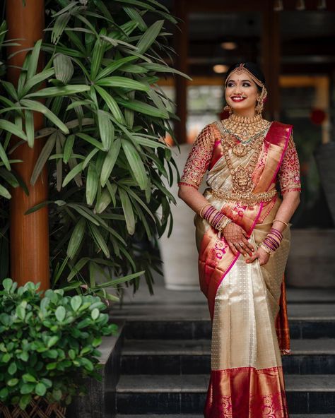 Opulent Blouses Are Here To Stay! | WedMeGood South Indian Bridal Saree, Wedding Saree Designs, Indian Wedding Sarees, Indian Wedding Saree, Pink Blouse Designs, South Indian Wedding Saree, Best Indian Wedding Dresses, Bride Photos Poses, Lehenga Saree Design