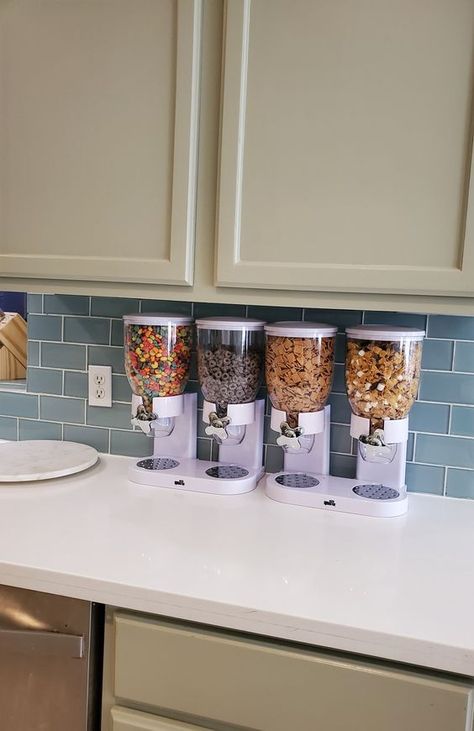 https://amzn.to/3Wd6ixR Cereal Kitchen Storage, Kitchen Cereal Dispenser, Cereal Dispenser Ideas, Cereal Dispenser In Pantry, Cereal Containers Storage, Cereal Dispenser Ideas Kitchens, Cereal Bar Kitchen, Cereal Station At Home, Cereal Organization Storage Ideas