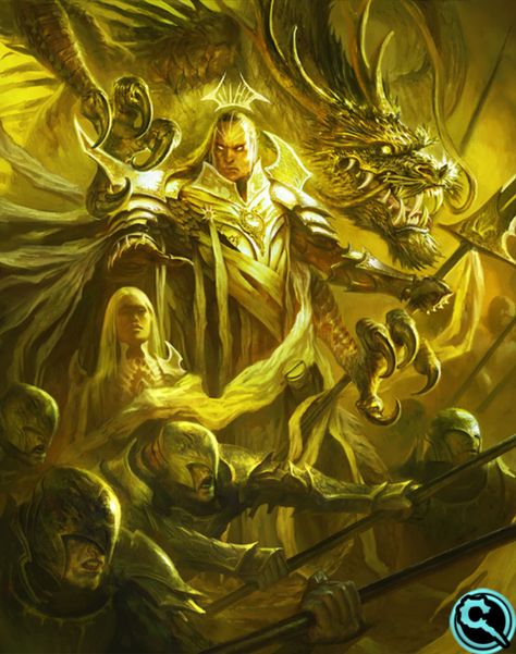 Yellow Emperor from Mobius Final Fantasy Emperor Fantasy Art, Asian Emperor, Fantasy Villain, Evil Emperor, Mobius Final Fantasy, Building Reference, Yellow Emperor, Fantasy Cards, Half Drow