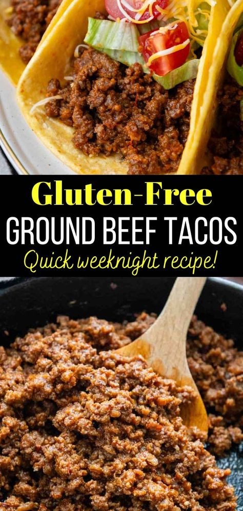 Gluten Free Tacos Recipes Ground Beef, Gluten Free Taco Recipes, Ground Taco Meat Recipes, Gf Tacos, Ground Beef Gluten Free Recipes, Soft Taco Shell Recipe, Gluten Free Tacos Recipes, Mamagourmand Recipes, Homemade Taco Seasoning Mix