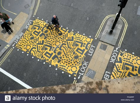 Zebra Crossing Design, Pedestrian Illustration, Pedestrian Street Design, Traffic Calming Urban Design, Zebra Cross Street, Creative Lighting Ideas, Zebra Crossing Illustration, Street Background, Urban Spaces Design