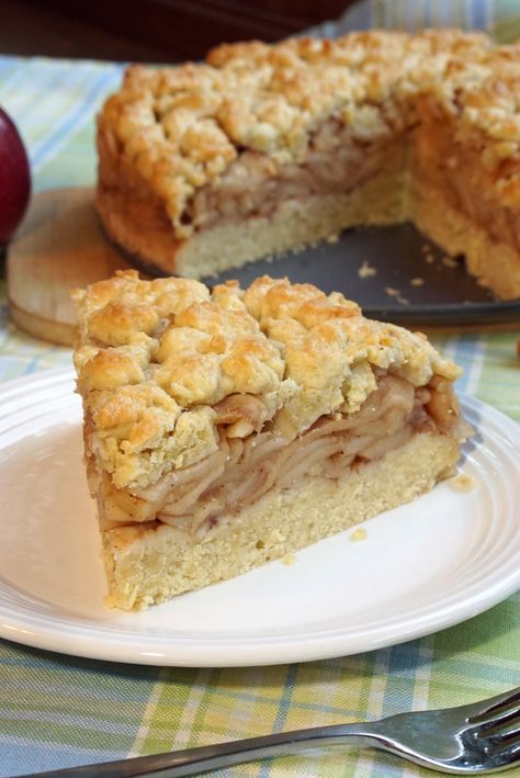 This Szarlotka recipe combines a thick layer of apples with a dense, cake-like crust and a crumble topping, to create a Polish apple pie that is sure to be a fall favorite. #applepie #polish #pie International Apple Recipes, Polish Baked Goods, Polish Apple Pie, Polish Sweets, Dense Cake, Polish Desserts, Aperture Settings, Cheap Meal, European Recipes